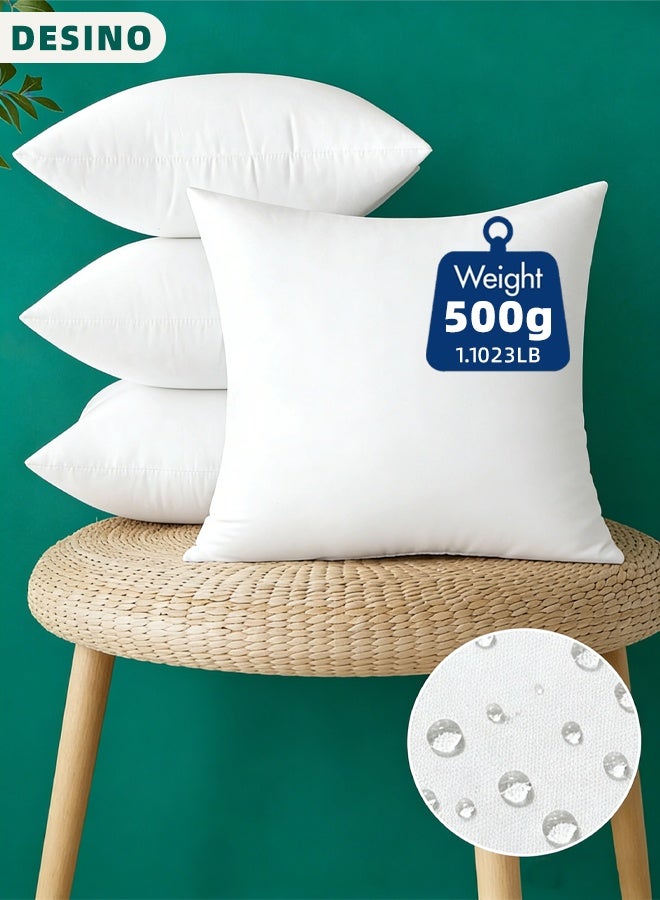 قف حشوة وسادة 45×45 سم – ناعمة وخفيفة ومريحة، حشوة 500 جم بديل الريش، قابلة للتنفس لوسادة الأريكة والسرير والكرسي (قطعة واحدة) - Image 1