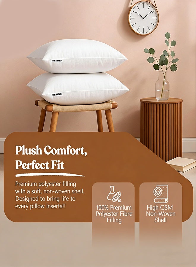 قف حشوة وسادة 45×45 سم – ناعمة وخفيفة ومريحة، حشوة 500 جم بديل الريش، قابلة للتنفس لوسادة الأريكة والسرير والكرسي (قطعة واحدة) - Image 4