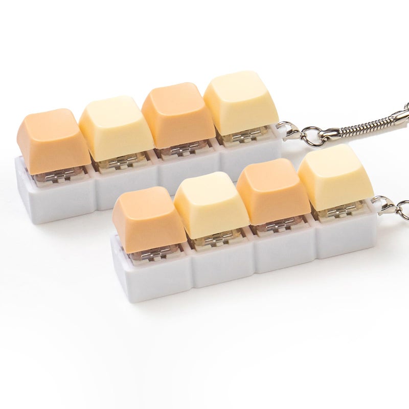 Sumgsn 2 Pcs Keyboard Fidget Toy Loud Keyboard Clicker Fidget Toy for Adult 4 Keys Anxiety Toy Keyboard Keychain for Stress Relief Pass Time - Image 3