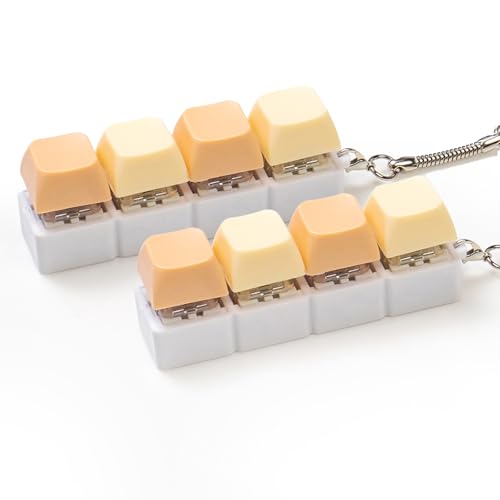 Sumgsn 2 Pcs Keyboard Fidget Toy Loud Keyboard Clicker Fidget Toy for Adult 4 Keys Anxiety Toy Keyboard Keychain for Stress Relief Pass Time - Image 1