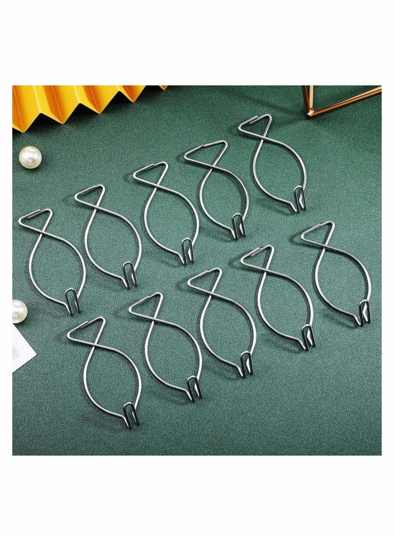 Y&D 48 PCS Hook Clips Tile Hooks 8 Shape bar Drop for Office Classroom Home Wedding Decoration Hanging Sign  - Image 2