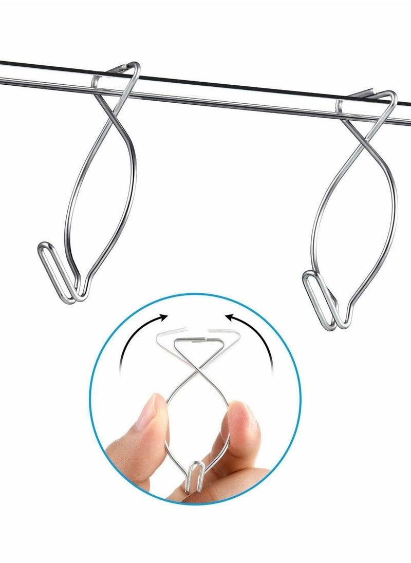 Y&D 48 PCS Hook Clips Tile Hooks 8 Shape bar Drop for Office Classroom Home Wedding Decoration Hanging Sign  - Image 4