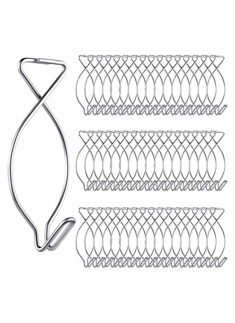 Y&D 48 PCS Hook Clips Tile Hooks 8 Shape bar Drop for Office Classroom Home Wedding Decoration Hanging Sign  - Image 1