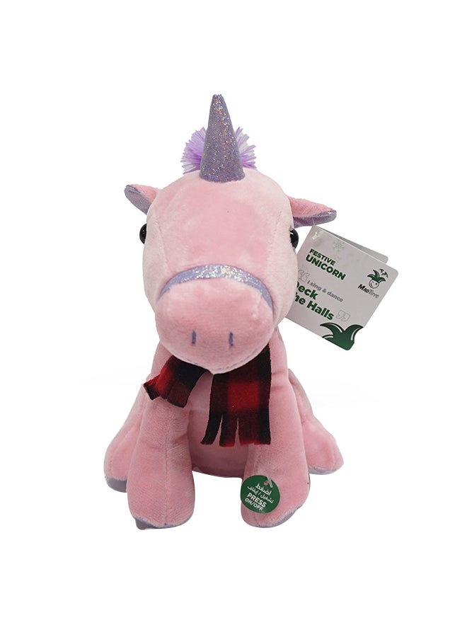MAD TOYS Festive Unicorn Sing and Dance Christmas Plush Toys - Image 1
