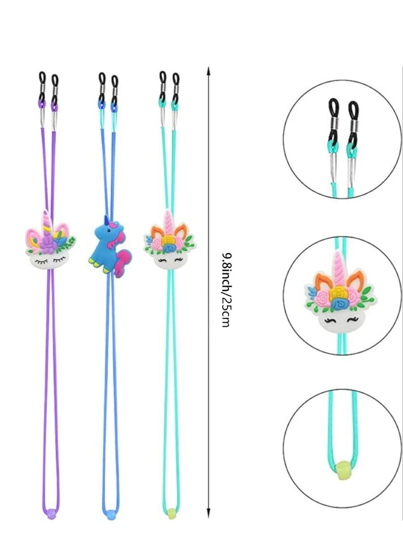 Generic Pack of 8 Kids Glasses Strap Unicorn Rainbow Adjuster Stretchy Eyeglass Strap for Boys Girls  - Image 2