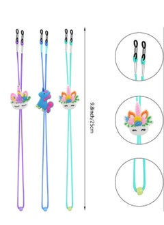 Generic Pack of 8 Kids Glasses Strap Unicorn Rainbow Adjuster Stretchy Eyeglass Strap for Boys Girls  - Image 2