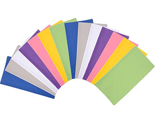 ColorYourLife 14-Pack Large Size (12x12 inches) Microfiber Cleaning Cloths for Laptop, Computer, Smart Phones, Tablets, Lenses, LCD Monitor, TV, Camera, Eye Glasses, Optics Etc - Image 1