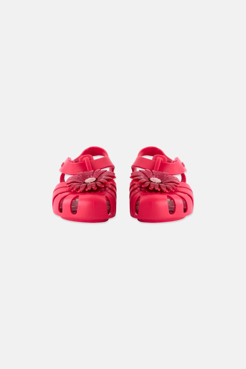 Zaxy Toddlers Girl  Daisy Baby Velcro Sandals, Dark Pink - Image 2