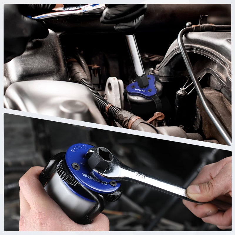 WORKPRO Universal Oil Filter Wrench Adjustable (68-130mm), Oil Filter Removal Tool, Oil Filter Change Set, Ideal for Engine Filters, Conduit, & Fittings - Image 5