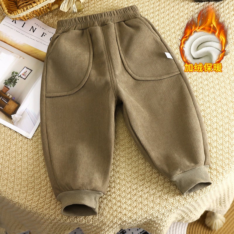 Children's Corduroy Pants – Thick Warm Trousers for Boys and Girls, Ages 3-8 - Image 3