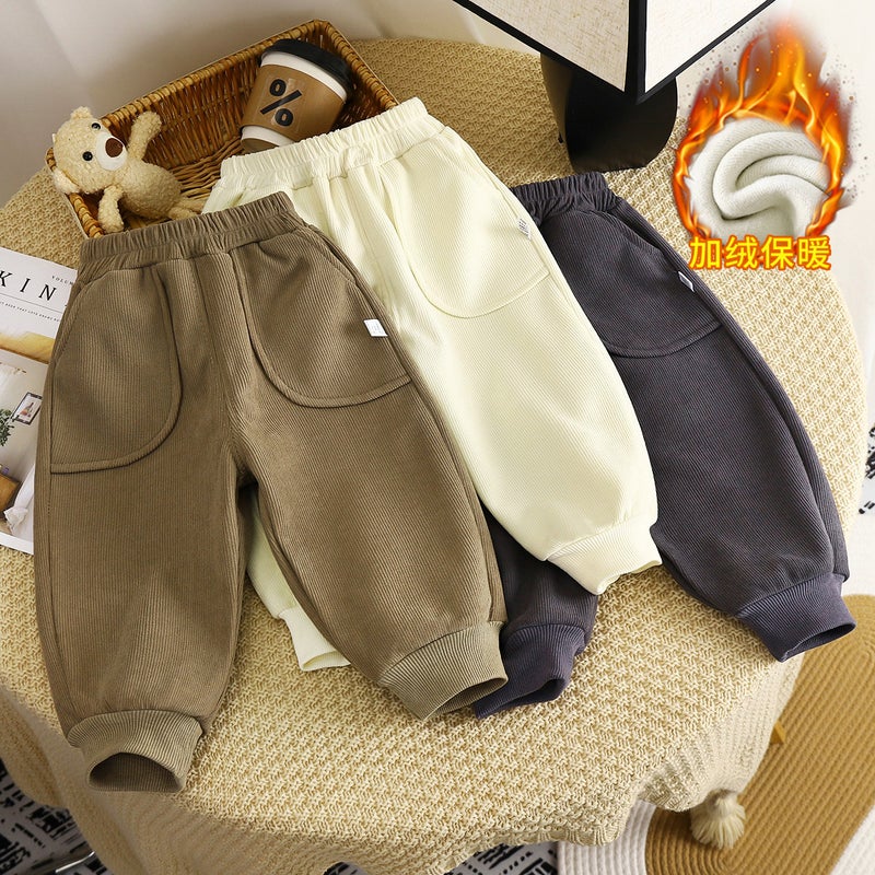 Children's Corduroy Pants – Thick Warm Trousers for Boys and Girls, Ages 3-8 - Image 2