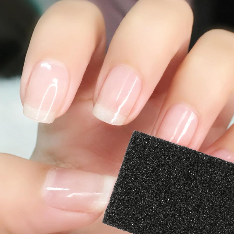 SOIMISS 50 قطعة من مبارد الأظافر الإسفنجية السوداء، أدوات تلميع الأظافر المصغرة، كتل تلميع مانيكير للاستخدام المهني والمنزلي - Image 5