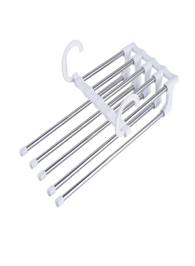 Hanger for Pants Multiple Storage Rack Stainless Steel Fold Convenient Organizer for Pants Sheets Trouser Clothes Shirts Towels  - Image 1