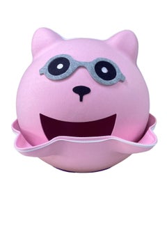 HAPPY PUSS Cat House, pet cave cat head design, solid comfortable felt kennel, enclosed cat cave, durable and washable pet house-PINK COLOR  - Image 3