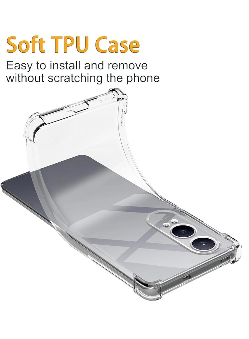 Theodor OnePlus CE 4 Lite Clear Case, Shock-Absorption TPU Cell Phone Cover with Reinforced Corners, Soft Flexible & Crystal Clear Protective Bumper Case - Image 3