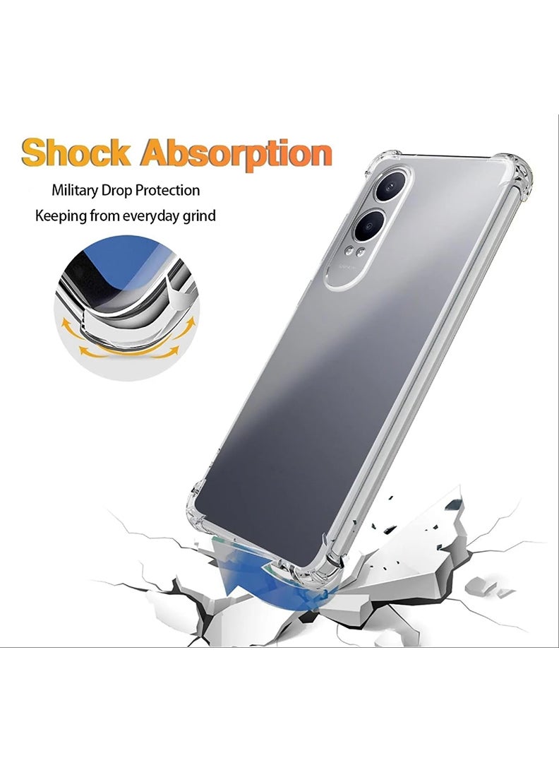 Theodor OnePlus CE 4 Lite Clear Case, Shock-Absorption TPU Cell Phone Cover with Reinforced Corners, Soft Flexible & Crystal Clear Protective Bumper Case - Image 4