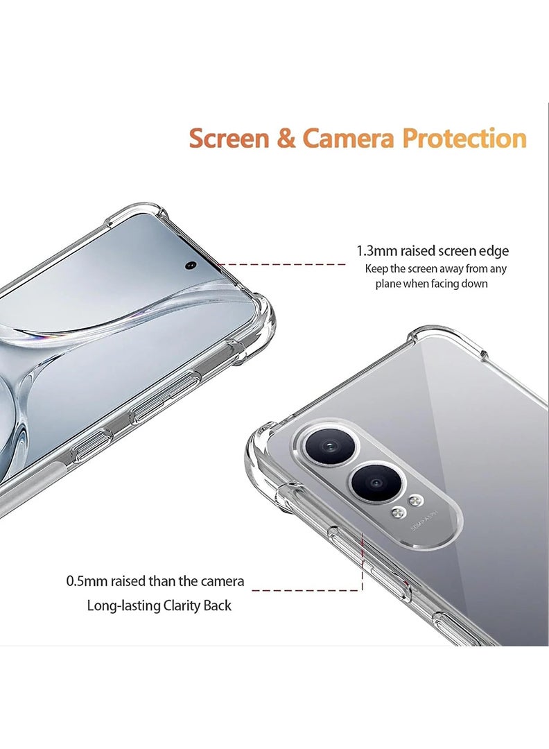 Theodor OnePlus CE 4 Lite Clear Case, Shock-Absorption TPU Cell Phone Cover with Reinforced Corners, Soft Flexible & Crystal Clear Protective Bumper Case - Image 2