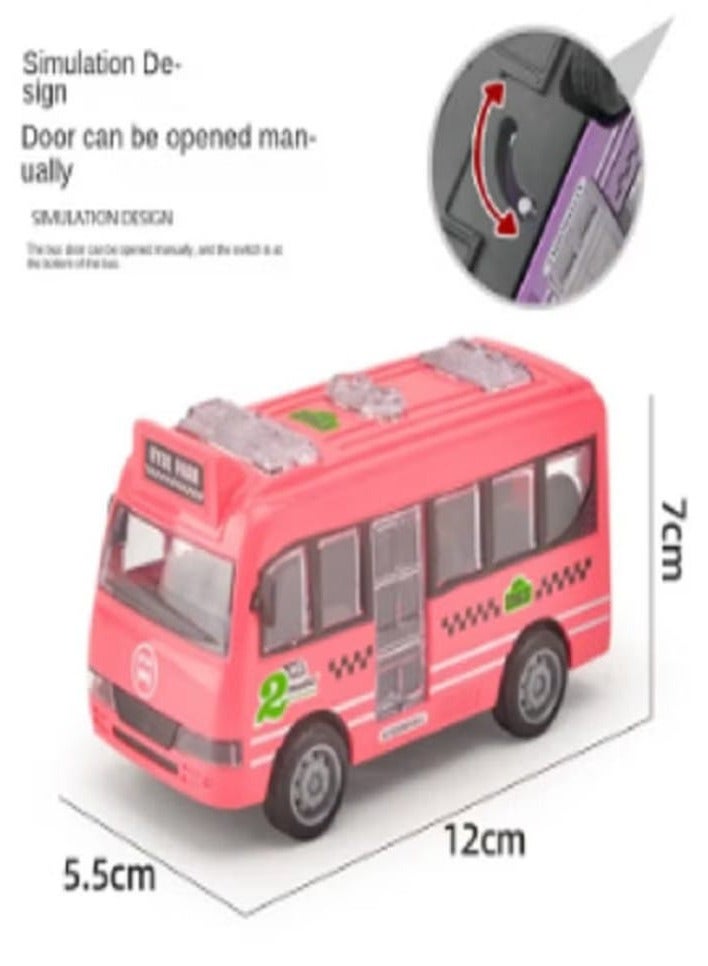 لعبة سيارة بيبي باص يمكن للأطفال فتح باب الحافلة للأولاد والبنات موديل سيارة مقاومة للسقوط بعمر سنتين (بني فاتح) - Image 1