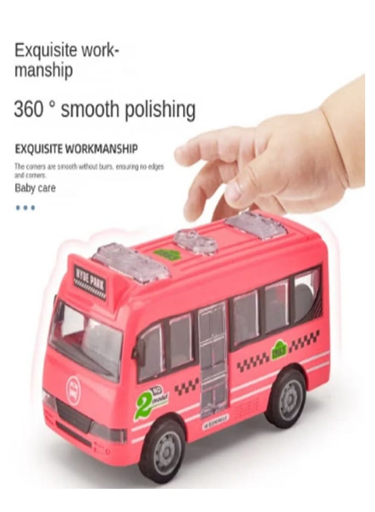 لعبة سيارة بيبي باص يمكن للأطفال فتح باب الحافلة للأولاد والبنات موديل سيارة مقاومة للسقوط بعمر سنتين (بني فاتح) - Image 2