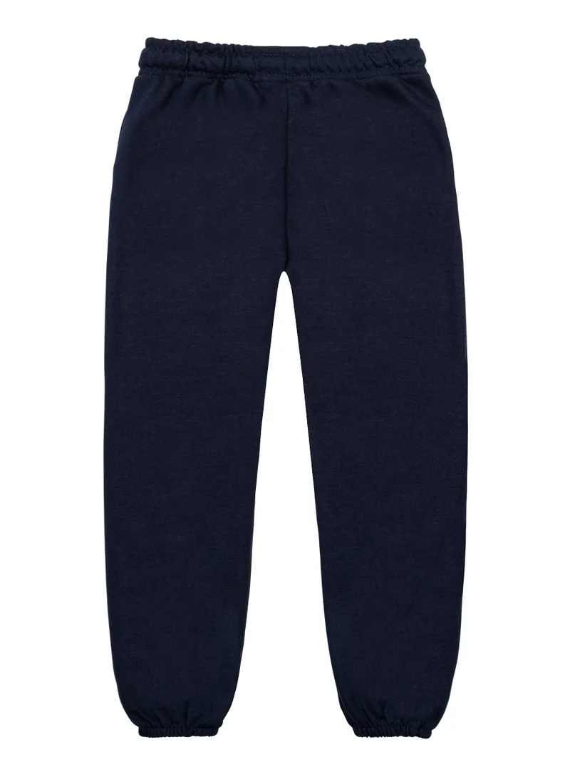 مينوتي بنطال رياضي بناتي بجيوب جانبية وطباعة قلب ناعمة