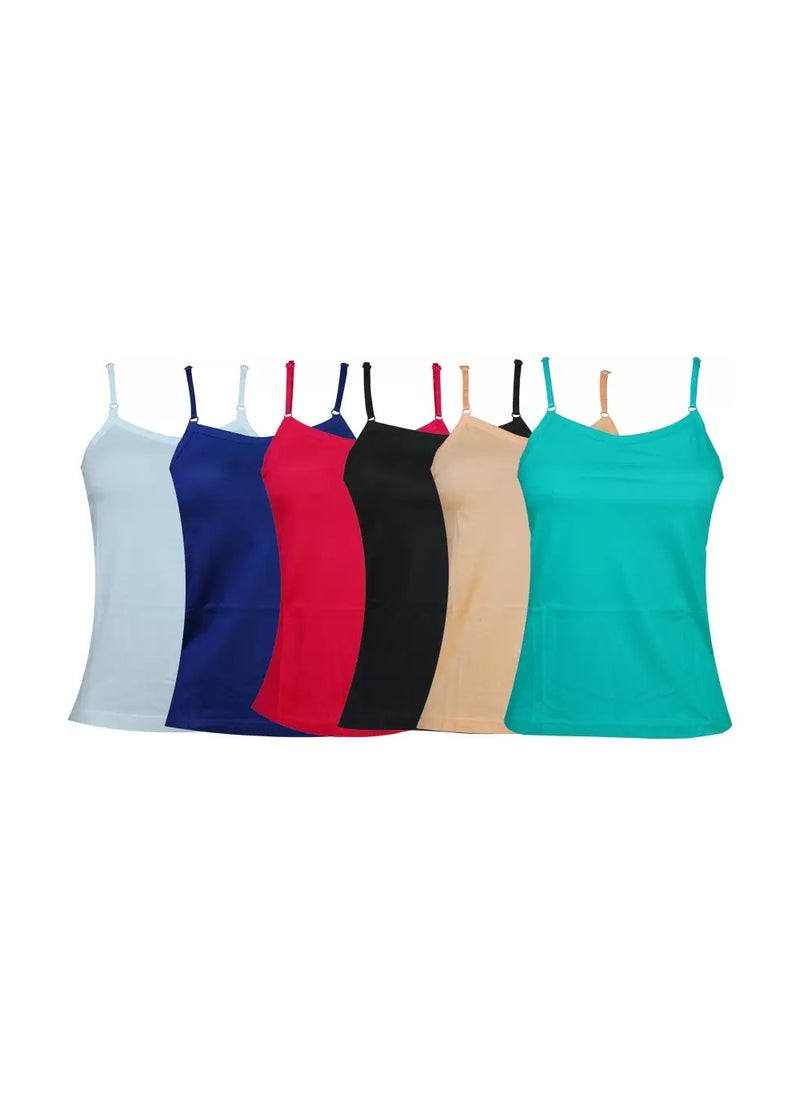 IDEAL innerware Cotton Camisole or Slips for women with adjustable strap - White Colour  - Image 2