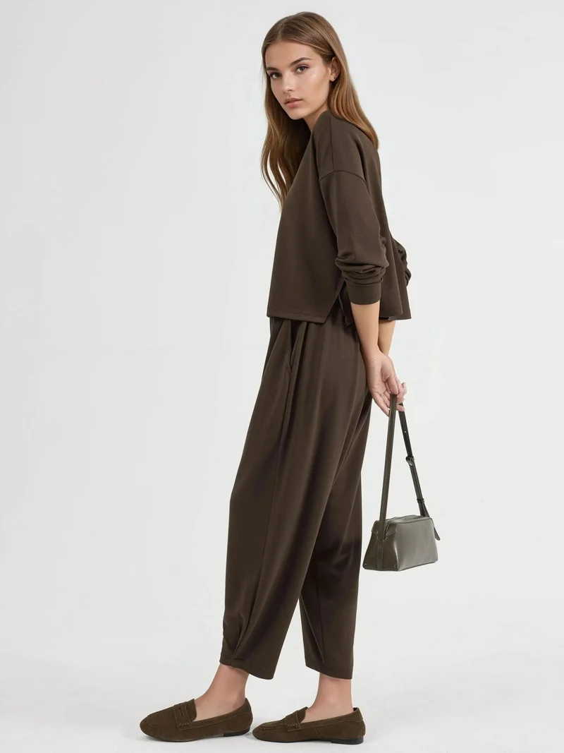 زوبعة طقم بلوزة وبنطلون سالوار من مودال تاتش مجموعة بيرسان