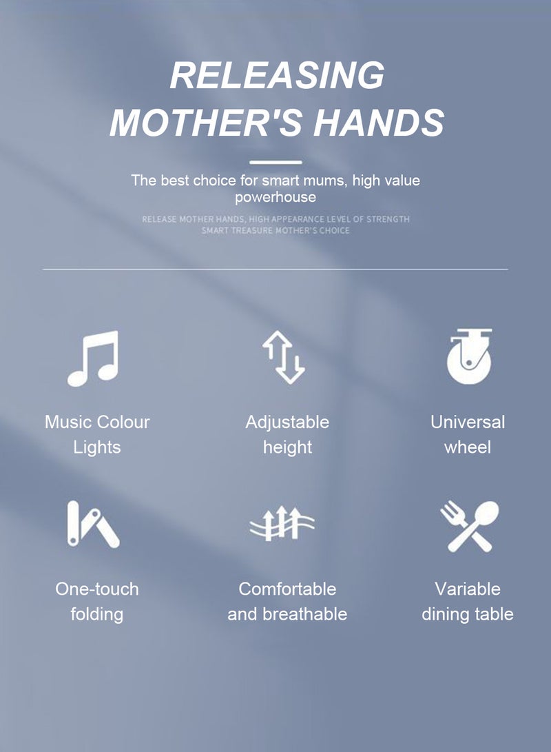 ما بيبي مشاية متعددة الوظائف للطفل، مشاية دفع بالقدمين على شكل حرف O، مشاية لتعليم المشي بدواسات القدمين - Image 2