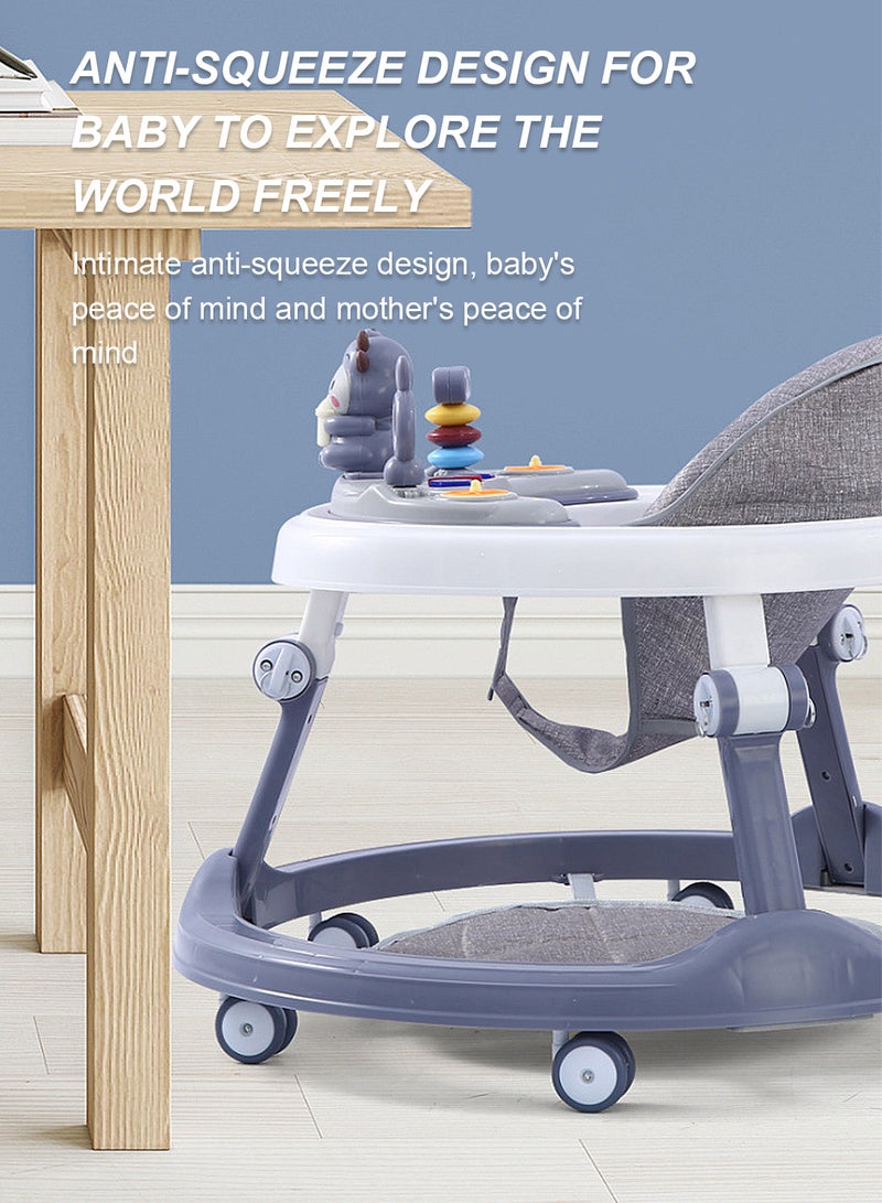 ما بيبي مشاية متعددة الوظائف للطفل، مشاية دفع بالقدمين على شكل حرف O، مشاية لتعليم المشي بدواسات القدمين - Image 4
