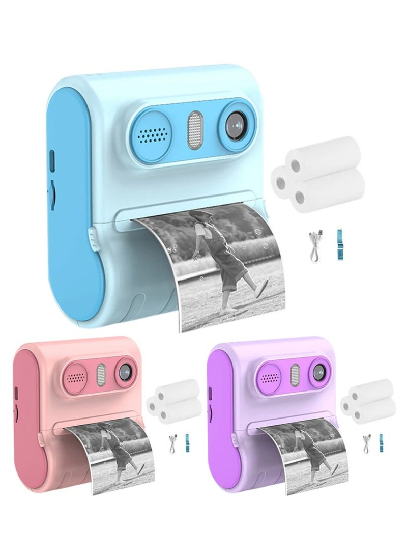 Generic Instant Camera For Kids Video Camera With 3 Rolls Of Photo Paper Toy Selfie Camera Mini Thermal Printer Gifts For Boys And Girls  - Image 2