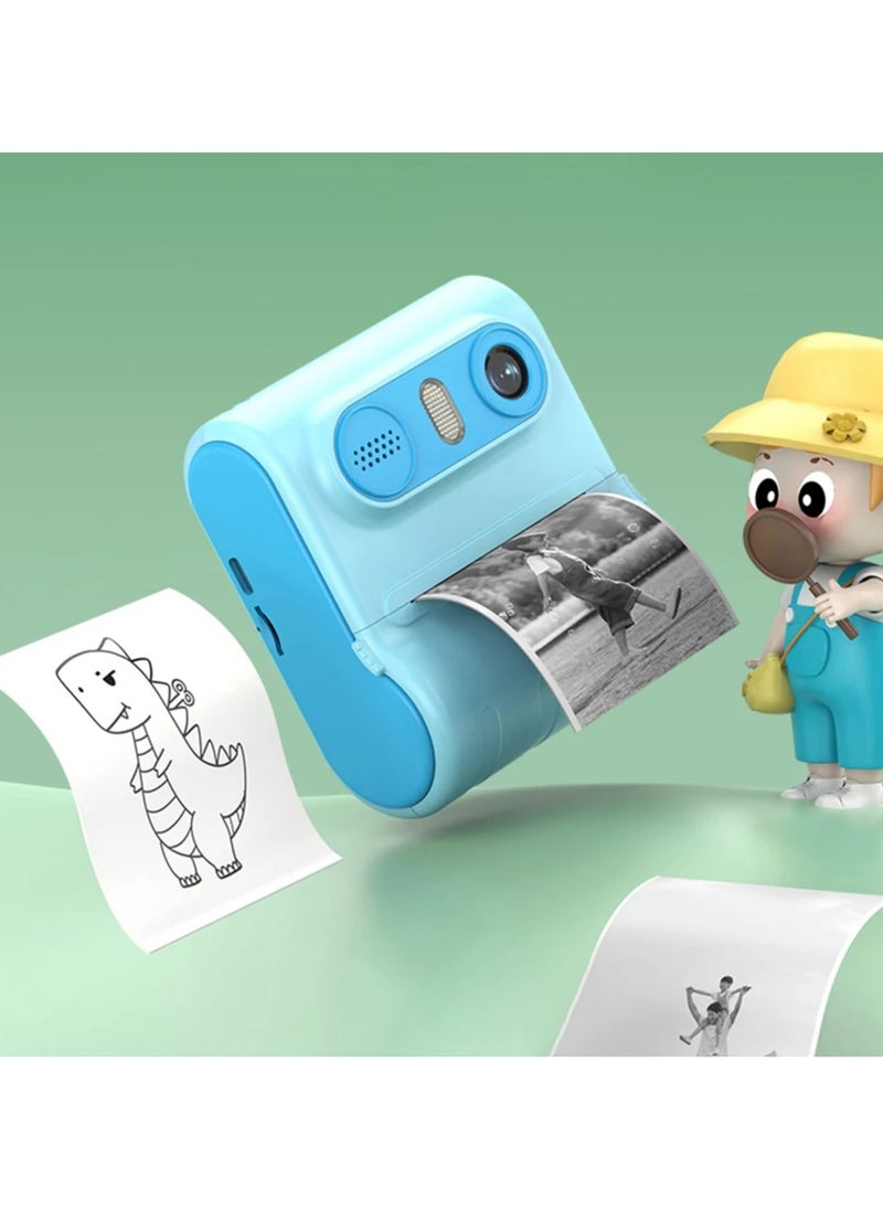 Generic Instant Camera For Kids Video Camera With 3 Rolls Of Photo Paper Toy Selfie Camera Mini Thermal Printer Gifts For Boys And Girls  - Image 4