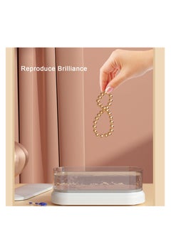 SYOSI Portable Ultrasonic Cleaner Machine 47KHZ, Mini Jewelry Cleaner 450ml, Visualisation Jewelry Cleaner, Low Noise Ultrasonic Cleaner for Glasses Rings Pendant Bracelets Watches Shavers Dentures  - Image 5