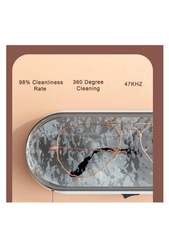 SYOSI Portable Ultrasonic Cleaner Machine 47KHZ, Mini Jewelry Cleaner 450ml, Visualisation Jewelry Cleaner, Low Noise Ultrasonic Cleaner for Glasses Rings Pendant Bracelets Watches Shavers Dentures  - Image 4