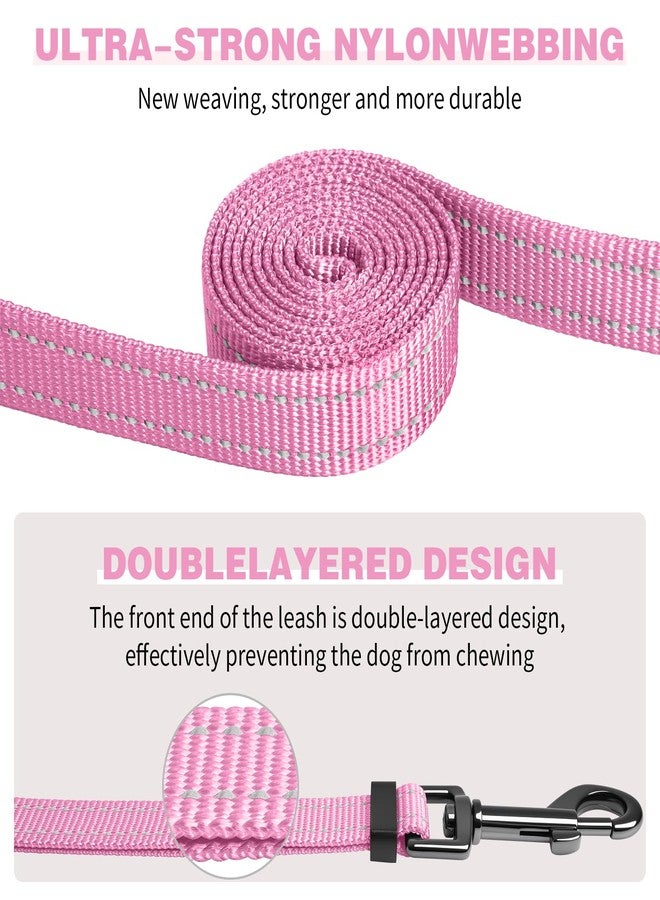 Kazazoo Hands-Free Dog Leash Adjustable Length 5-8 Ft, Waist for Dog Walking, Running for Small &Medium Dogs with Reflective Strips, Ballistic Nylon, Waist Belt, Lightweight Pink - Image 4