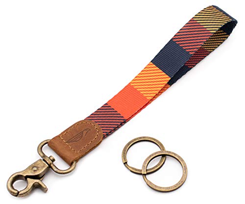 POCKT Lanyard for Keys Wristlet Strap Key Chain Holder for Men and Women - Cool Hand Wrist Lanyards for Keys and Wallets | Autumn - Image 1