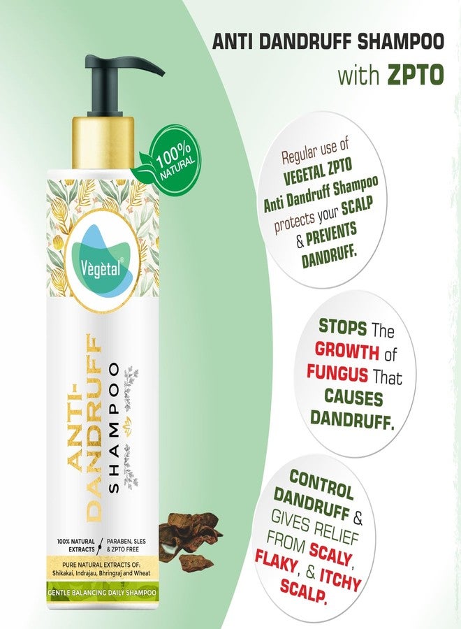 Vegetal Natural Anti-Dandruff Shampoo with Shikakai, Bhringraj Paraben-Free Pack of 3 - Image 5