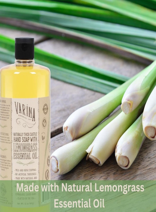 Varina Liquid Soap - Liquid Organic Castile Soap Lemongrass - 32oz - Image 2