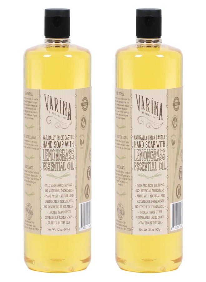 Varina Liquid Soap - Liquid Organic Castile Soap Lemongrass - 32oz - Image 1