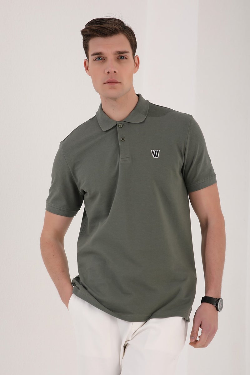 Tommy Life Çağla Men's Basic Chest Logo Standard Pattern Knitwear Polo Neck T-Shirt - 87768  - Image 3