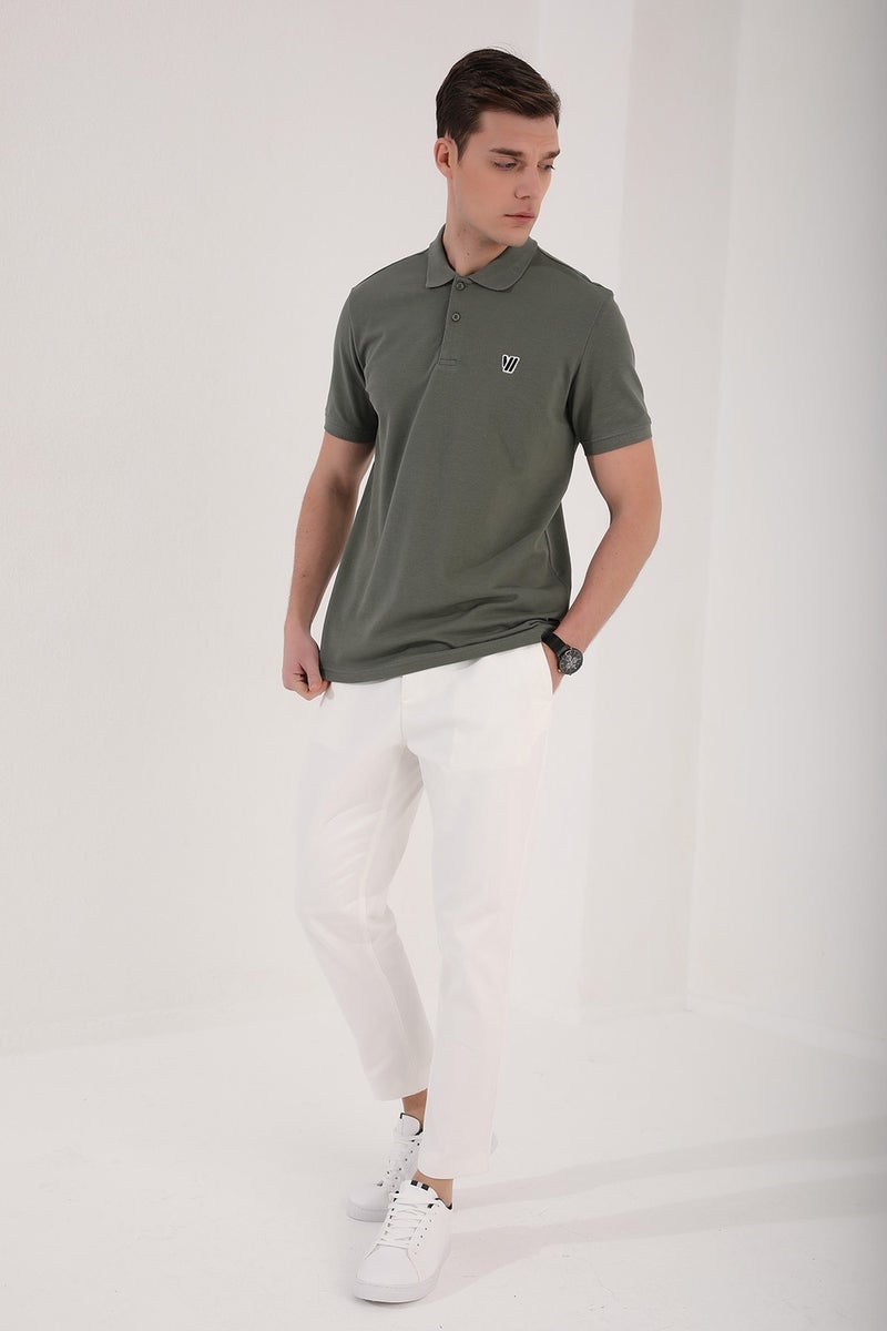 Tommy Life Çağla Men's Basic Chest Logo Standard Pattern Knitwear Polo Neck T-Shirt - 87768  - Image 5