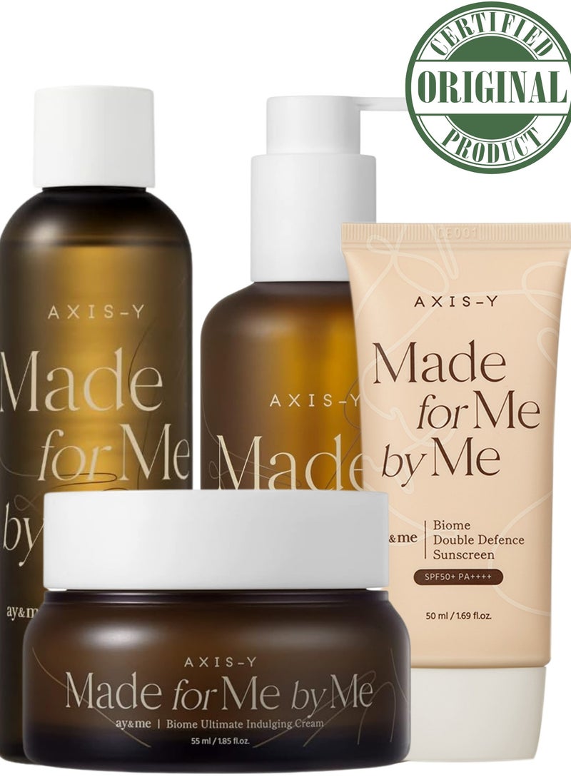 AXIS-Y - Axis-Y Made for Me by Me Indulging Cream – 55 ml, Cleansing Oil – 200 ml, Infused Toner – 200 ml, & Sunscreen – 50 ml Pack | Complete Skincare Routine for Hydration, Radiance, and Protection - Image 1