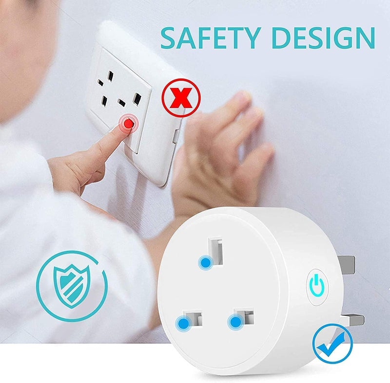 UREVO WiFi Smart Plug, 16A Smart Outlet Socket with Alexa Compatibility - Image 4