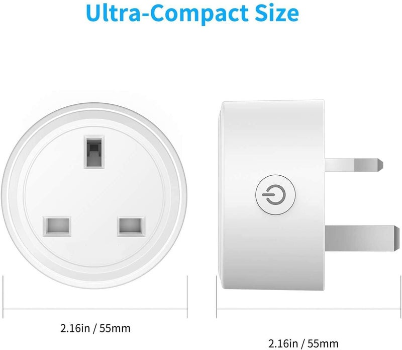 UREVO WiFi Smart Plug, 16A Smart Outlet Socket with Alexa Compatibility - Image 2