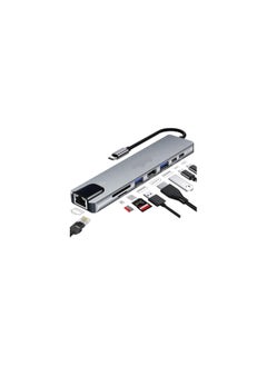 Generic 8-in-1 USB C Hub, USB C Ethernet Adapter, HDMI Multiport Adapter for Laptop with USB 3.0, PD, TF/SD Card Reader, RJ45  - Image 1