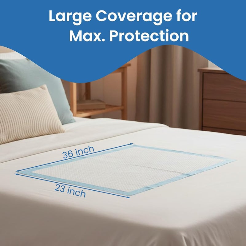 B BEARALS Bed Pads Disposable Adult, Bearals Chucks Pads Disposable Adult, Disposable Bed Pads for Adults, Disposable Underpads, Incontinence Bed Pads for Kids, Adults & Elderly, 23x36 Inch (30 Count) - Image 2