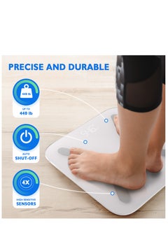 Titan Electronics T Electronics - Smart  Body Weight Scale - Digital Scales for  bathroom use - 14 Different Parameters - 440lb - White  - Image 2