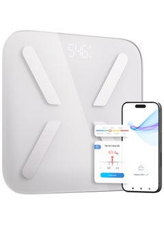 Titan Electronics T Electronics - Smart  Body Weight Scale - Digital Scales for  bathroom use - 14 Different Parameters - 440lb - White  - Image 1