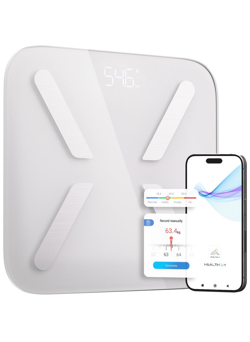 Titan Electronics T Electronics - Smart  Body Weight Scale - Digital Scales for  bathroom use - 14 Different Parameters - 440lb - White  - Image 1