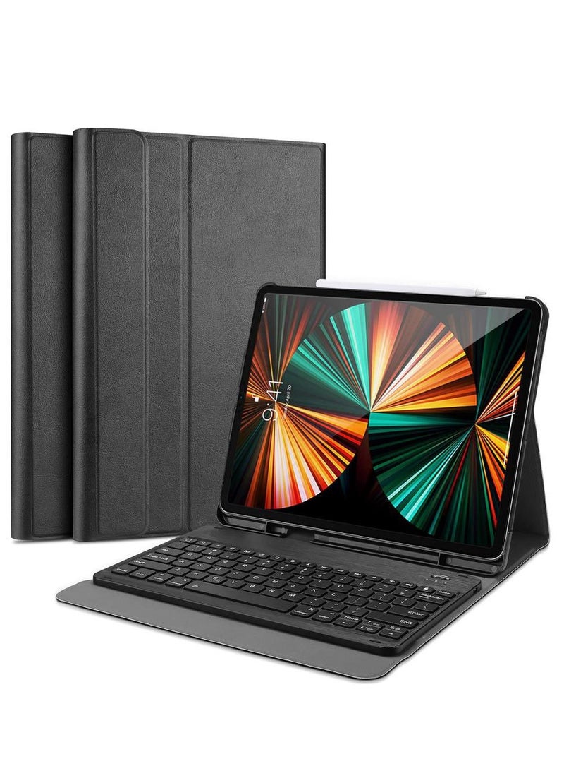 Detachable Wireless Keyboard Case for iPad Pro 12.9" (5th/4th/3rd Gen) - Compatible with 2021, 2020, and 2018 Models - Image 1