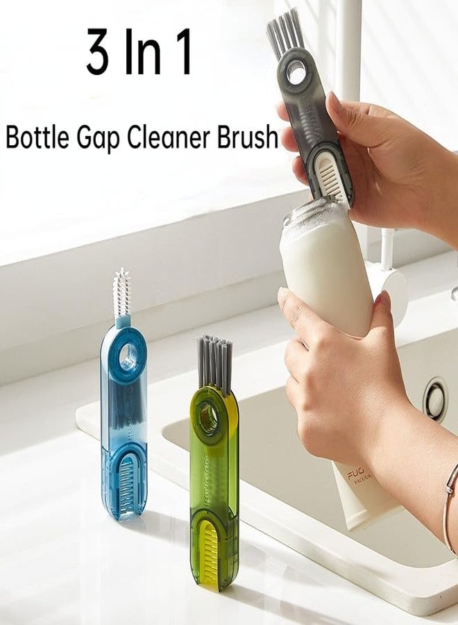 SHANAYA 5 Pieces 3 in 1 Cup Lid Gap Cleaning Brush, Used for Water Bottle, Straw, Window, Crevice, Groove, Keyboards Multipurpose & Multifunctional - Image 2