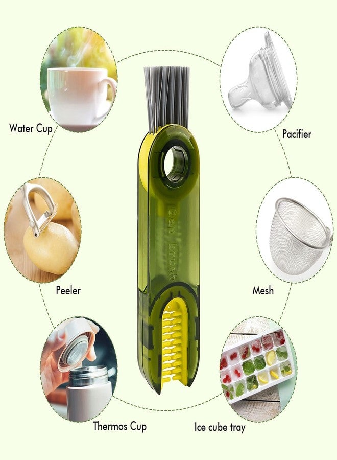 SHANAYA 5 Pieces 3 in 1 Cup Lid Gap Cleaning Brush, Used for Water Bottle, Straw, Window, Crevice, Groove, Keyboards Multipurpose & Multifunctional - Image 4